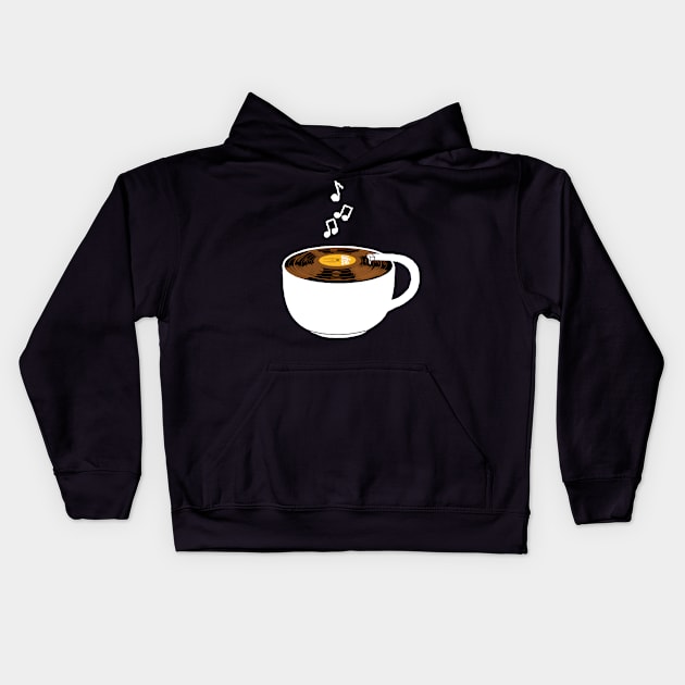 Coffee record Kids Hoodie by ppmid